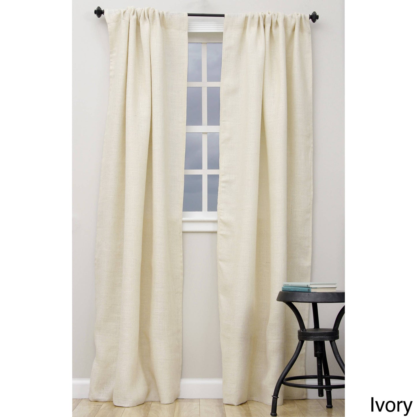0811 - Burlap Lined 42 x 84 Inch Curtain Drape Panel - One Piece