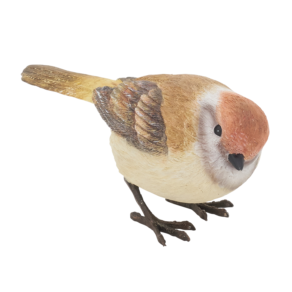 HA533 - 3" Orange Perched Bird Miniature