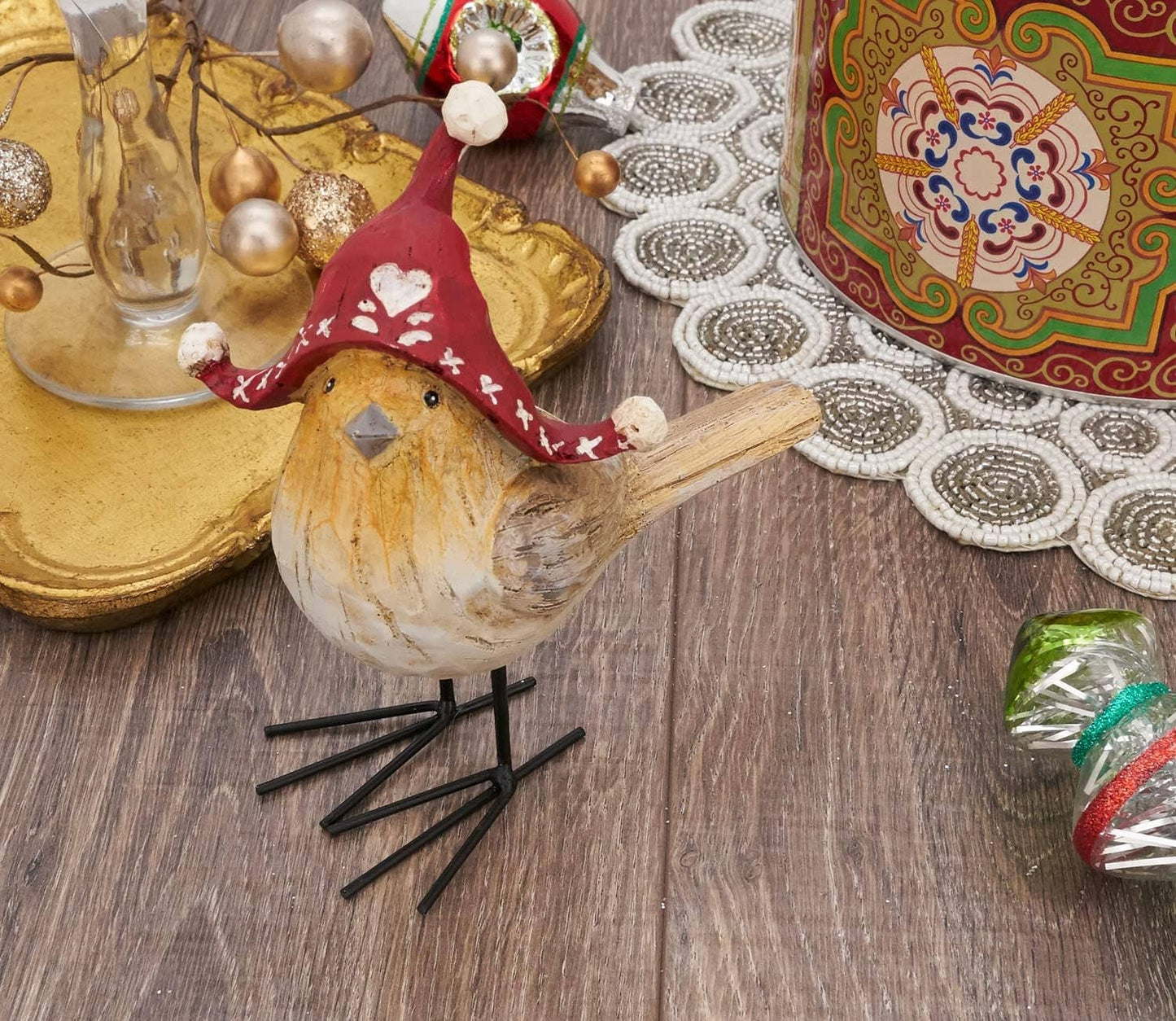 XD328 - 6" High Resin Standing Bird Sculpture Figurine