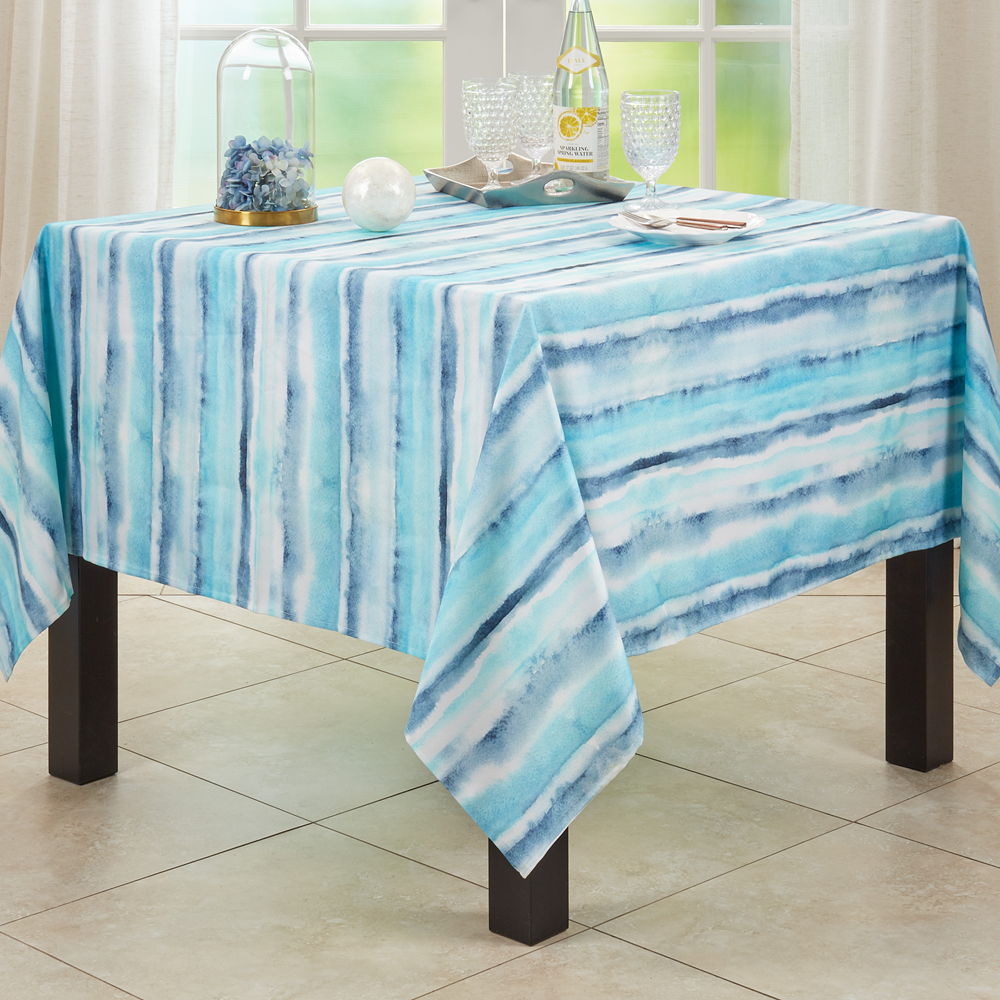 1023 - Pastel Blue Watercolor Tablecloth