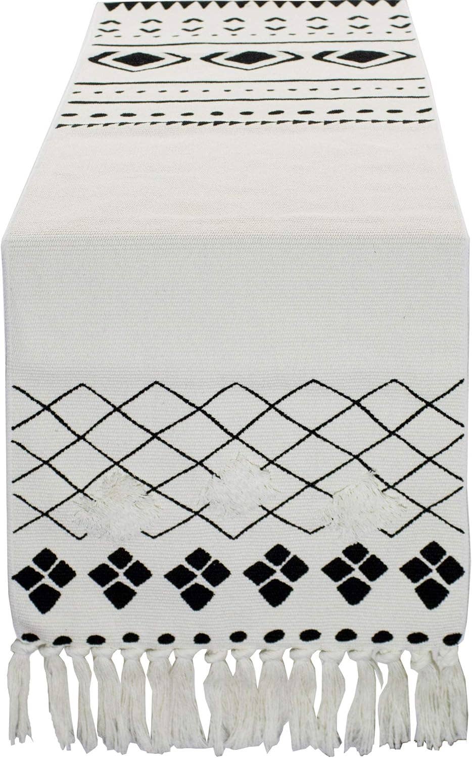 RNR0003 - Boho Woven Geometric 14"x71" Table Runner
