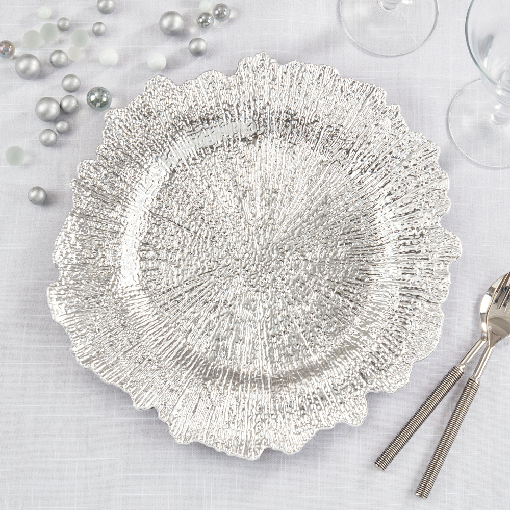 CH535 - Silver Starburst 14" Charger Plate