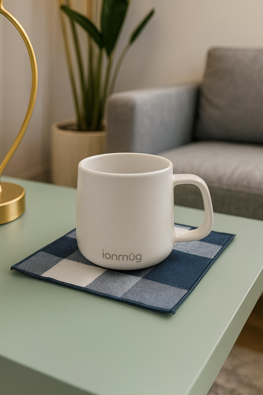 TBL0045 - Navy-White Buffalo Plaid Reversible 6" Coaster