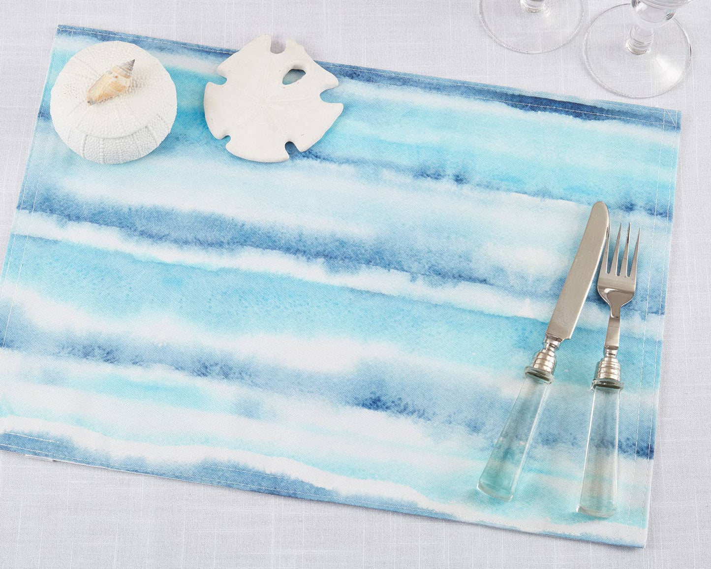 1023 - Pastel Blue Watercolor 14"x20" Placemat