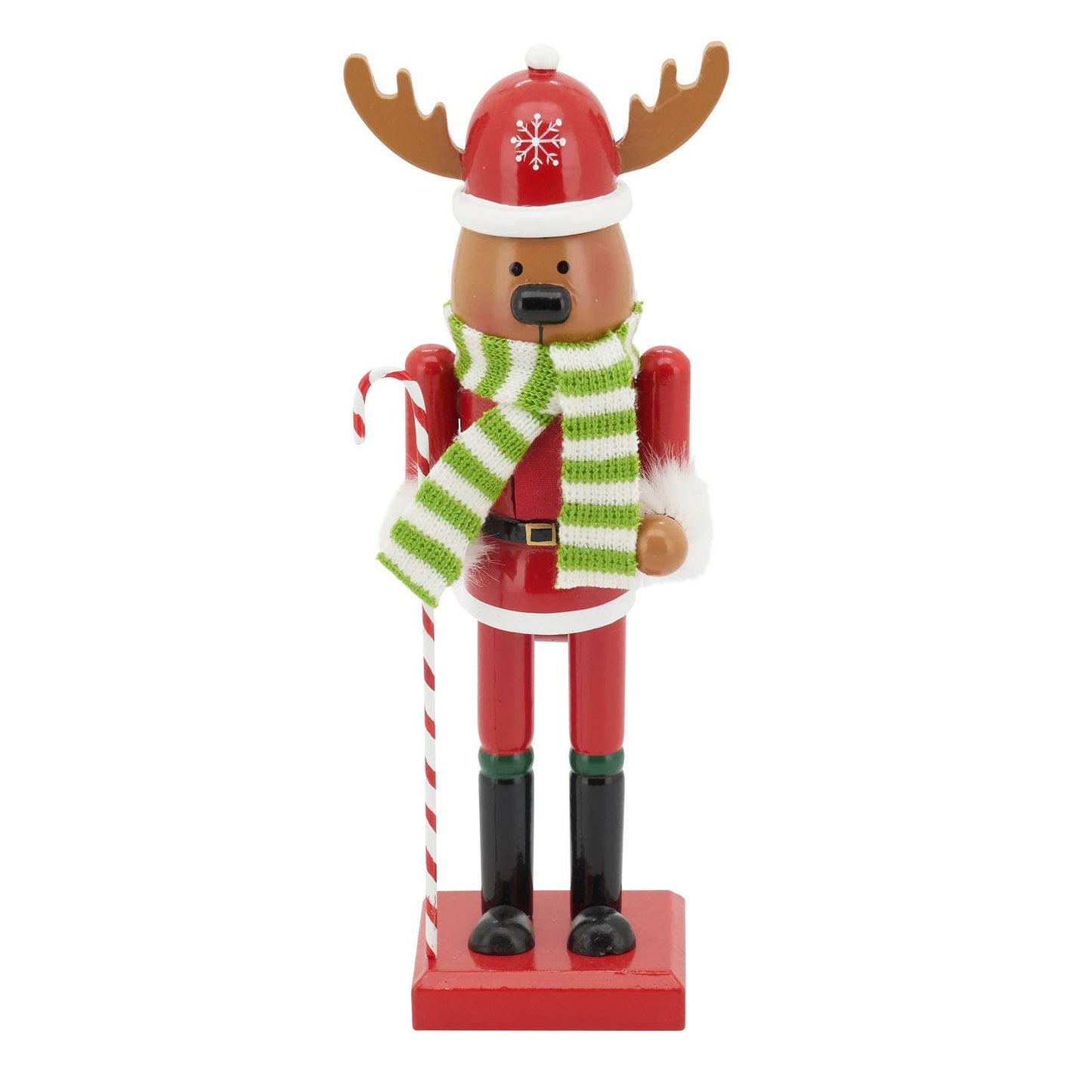 XD597 - 10" Reindeer Wooden Nutcracker