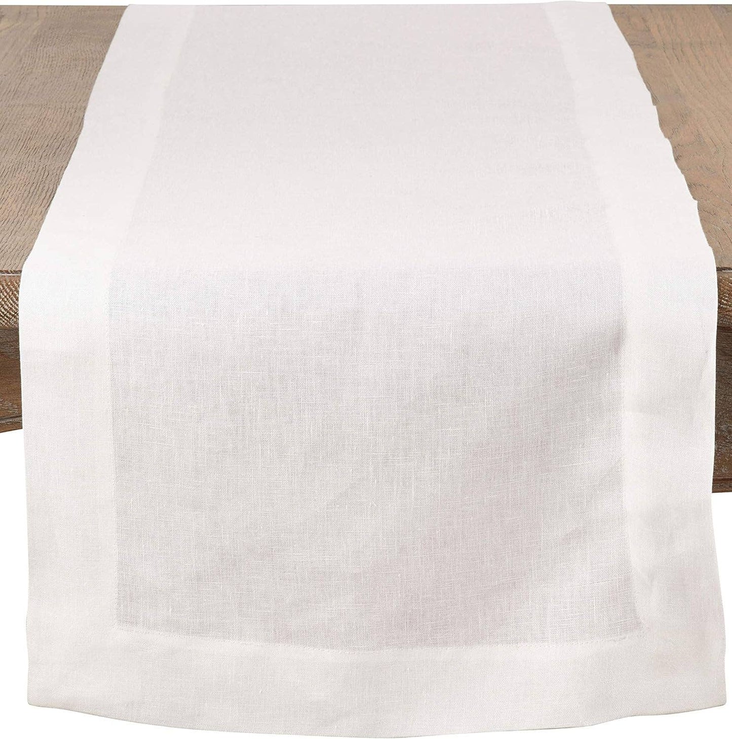 1905 - White Classic 100% Linen 15"x72" Table Runner
