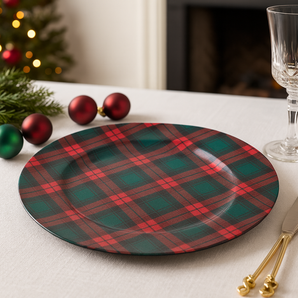 CH131 - Red and Green Classic Plaid 13" Charger Plate