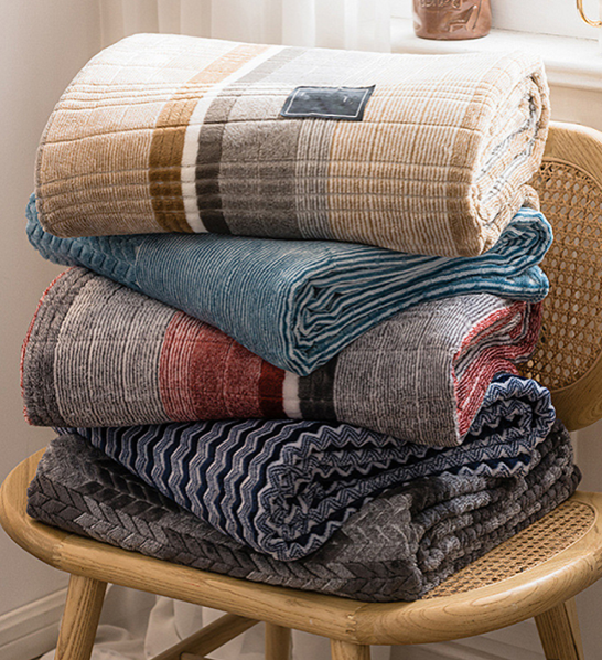 TH0020 - Wheat Design Plush Extra Warm Soft 59"X79" Throw Blanket