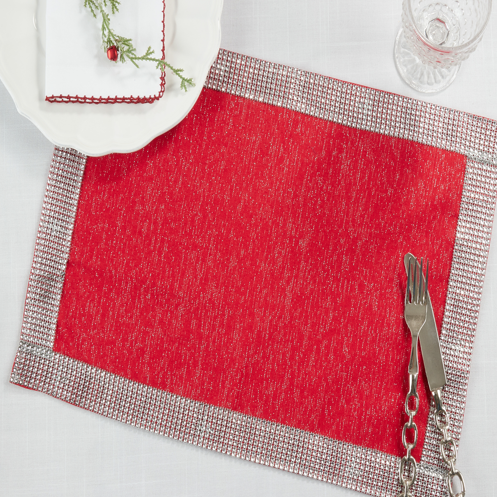 315 - Red Elegant Studded 14"x20" Placemat