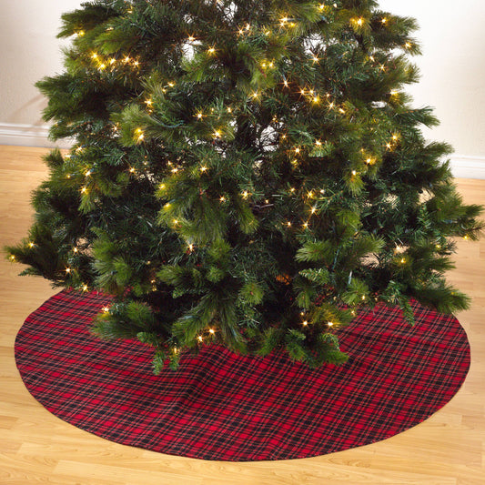 2669 - Classic Tartan Plaid 56" Round Christmas Tree Skirt
