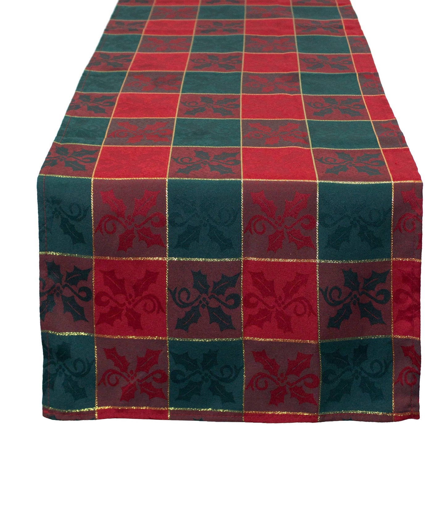 4837 - Classic Plaid Holly Print Table Runner