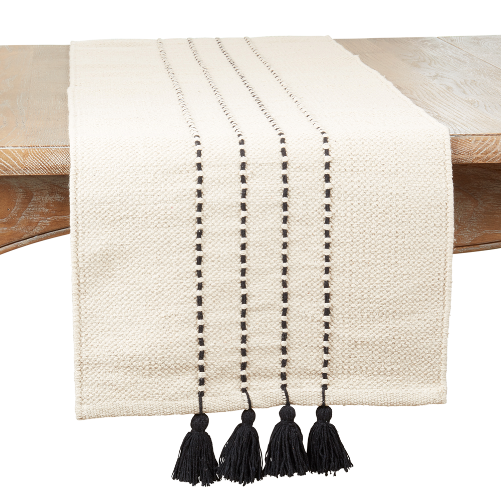1536 - Stitched Natural Cotton Table Runner – 16" x 72"