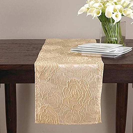 1560 - St. Claire Rose Champagne 14x72 Inch Table Runner