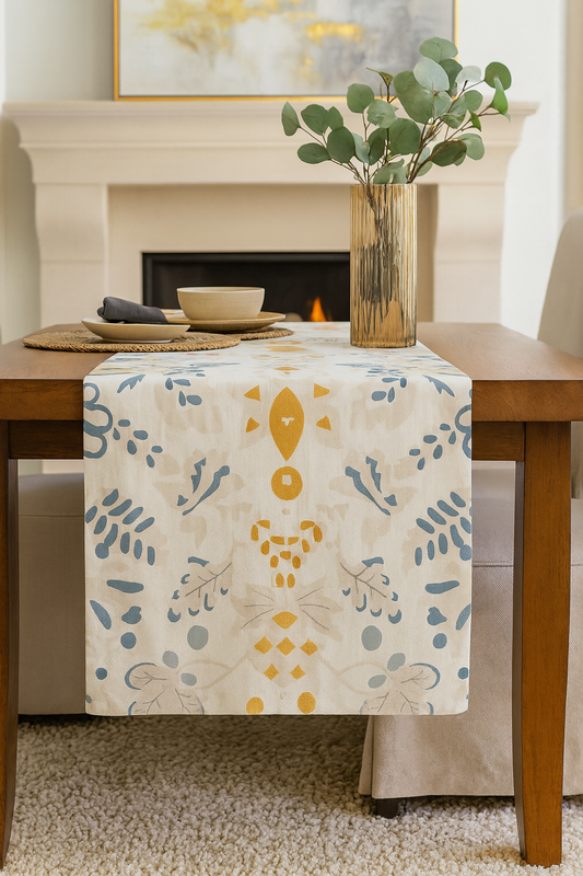 TBL0069 - Flower Design 13x71 Inch Reversible Table Runner