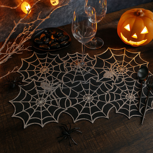 5360 - Black Spiderweb 13"x19" Placemat