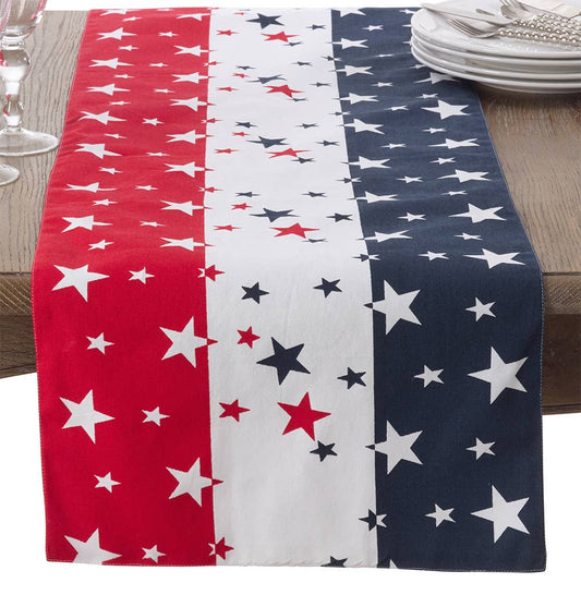 1094 - Star Spangled Festive Pure Cotton Table Runner