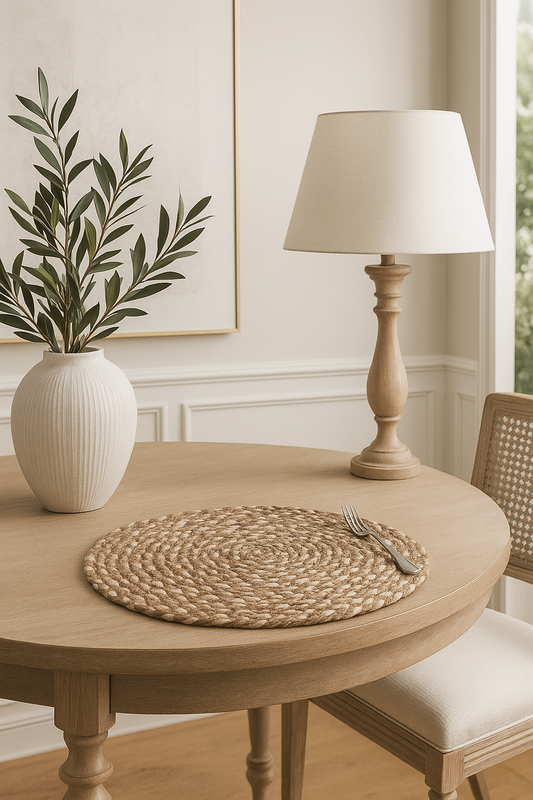 3168 - Coffee Jute 16" Round Placemat