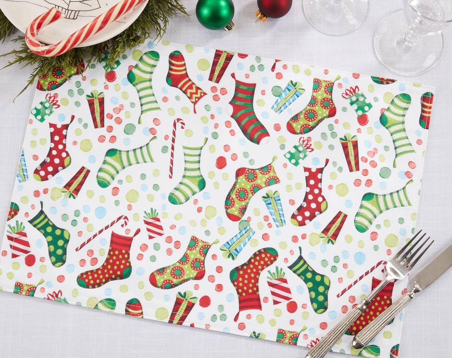 1228 - Christmas Stockings 14"X20" Placemat