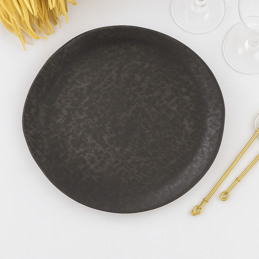 CH496 - Graphite Brushed Aluminum 13" Round Charger Plate