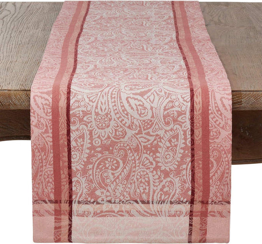 8211 - Classic Paisley Jacquard Cotton 13"x72" Table Runner