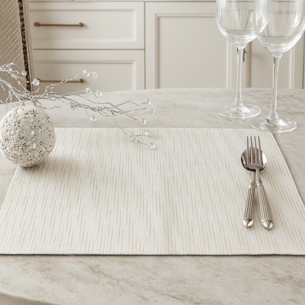 1410 - Silver Metallic Woven 14"x20" Placemat