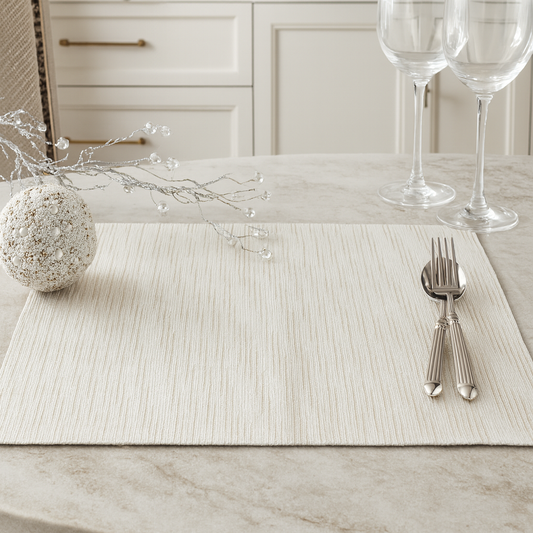 1410 - Silver Metallic Woven 14"x20" Placemat