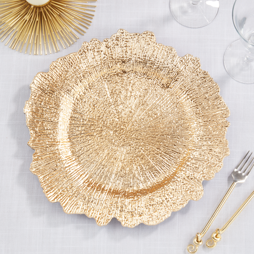 CH535 - Gold Starburst 14" Charger Plate