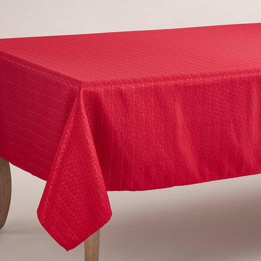 8574 - Red Stitched Square Tablecloth