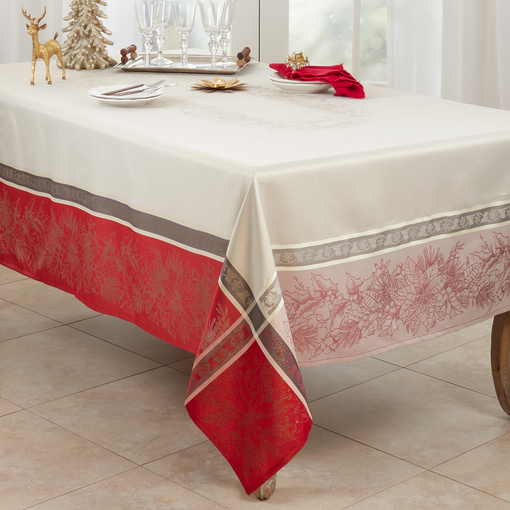 2487 - Jacquard Holiday Tablecloth