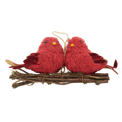 HA213 - 4" Pair of Birds Holiday Decor Ornament