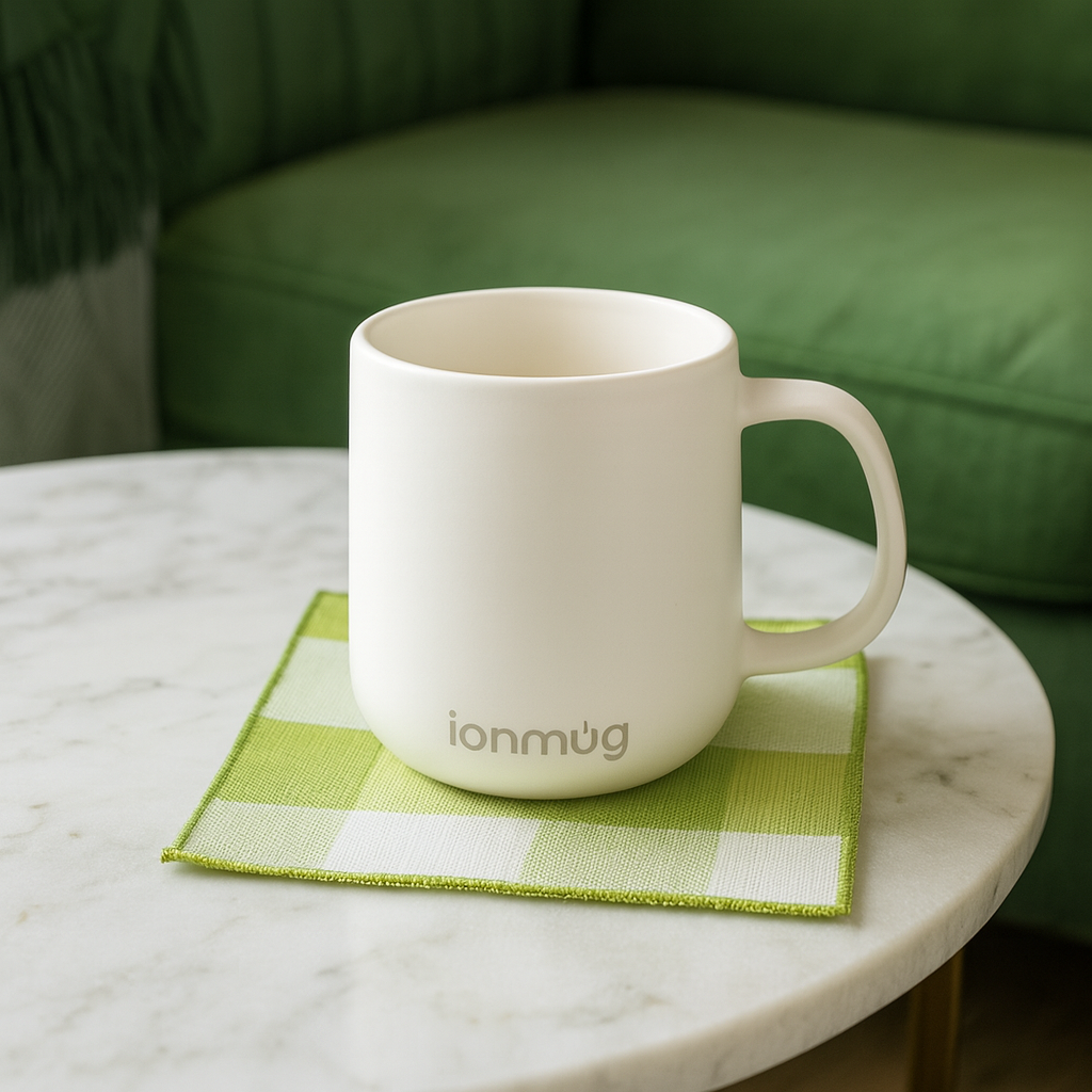 TBL0045 - Lime-White Buffalo Plaid Reversible 6" Coaster