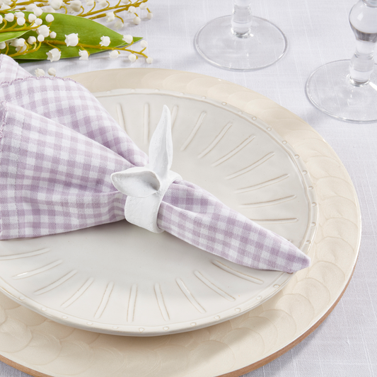 NR864 - White Bunny Ears Napkin Ring