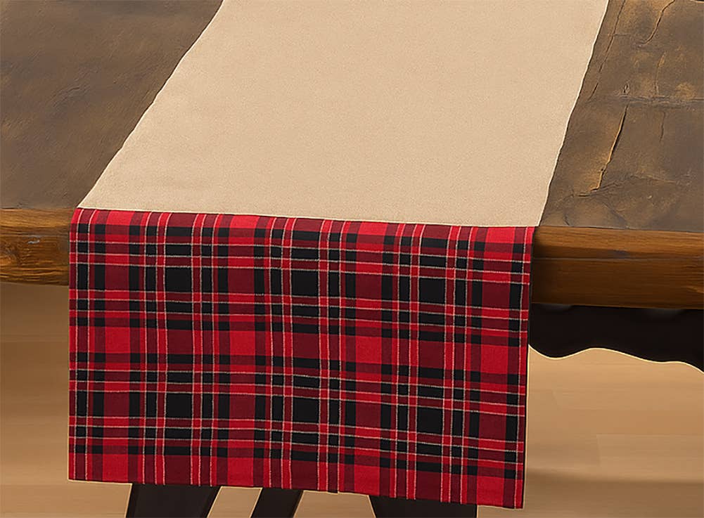 JU269 - Tartan Plaid Jute 16"X72" Table Runner