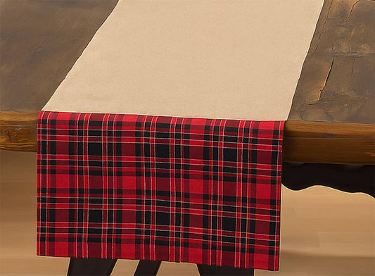 JU269 - Tartan Plaid Jute 16"X72" Table Runner