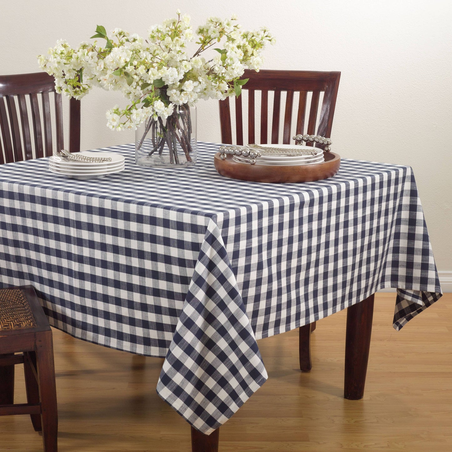 590 - Gingham Cotton 72" Square Tablecloth