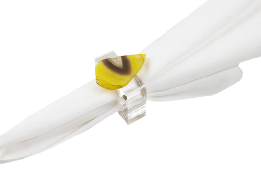 NR0028 - Yellow Agate Napkin Holder