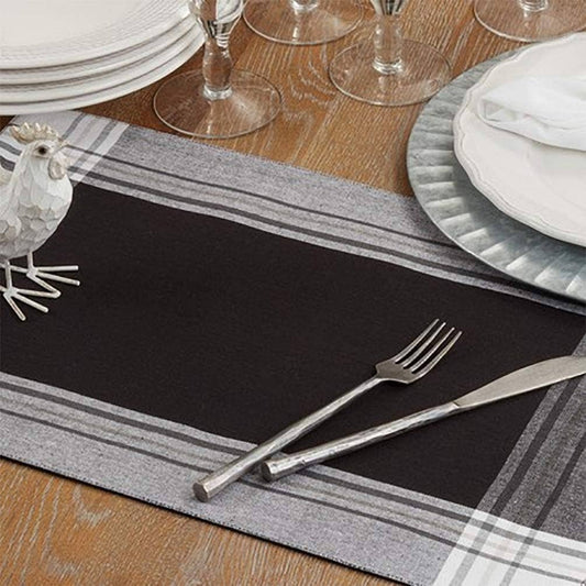 4387 - Black Stripe Cotton 13"X19" Placemat