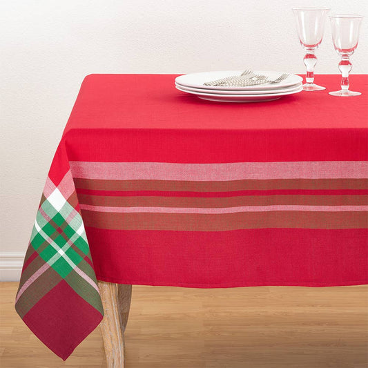 3365 - Holiday Tartan Design Cotton Tablecloth