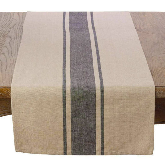 3011 - Rustic Banded Cotton Table Runner