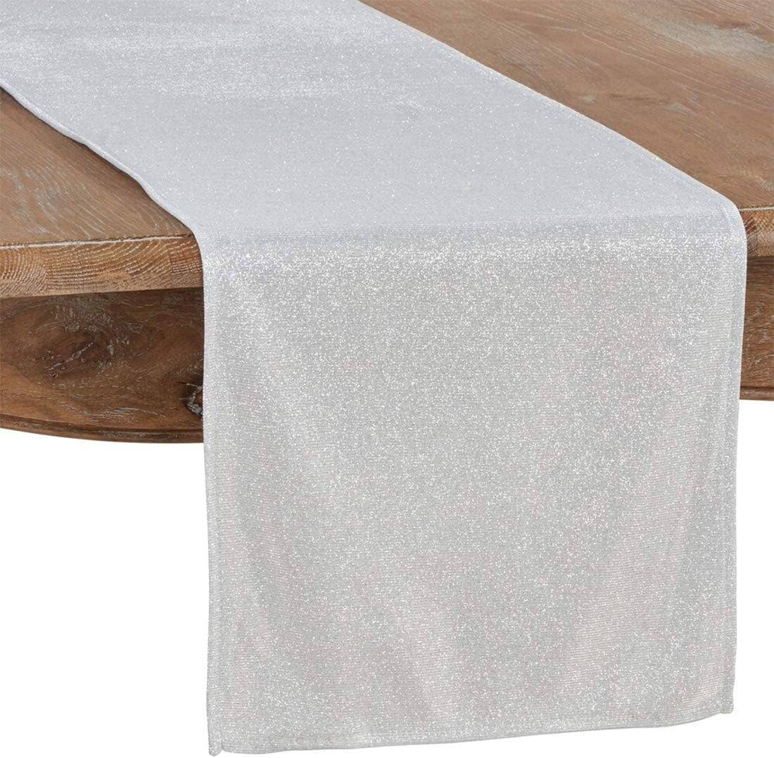 1692 - Silver Shimmering Luxe Decor 14"x72" Table Runner