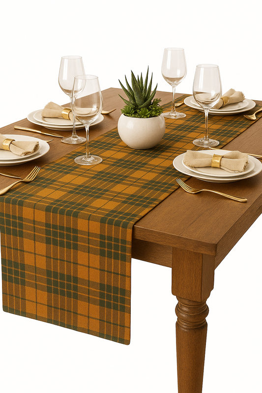 TBL0043 - Rustic Tartan Plaid 16"x72" Reversible Cotton Table Runner