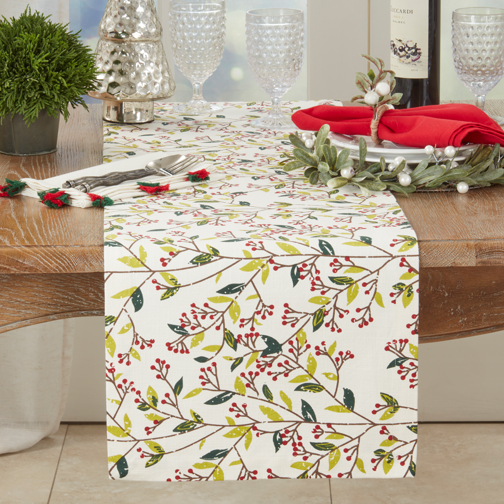 5110 - Red Berry Cotton Table Runner