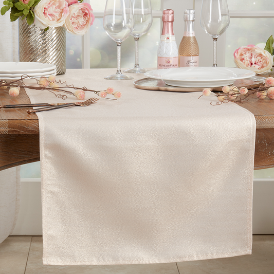 XJ322 - Rose Gold Shimmering Holiday Table Runner
