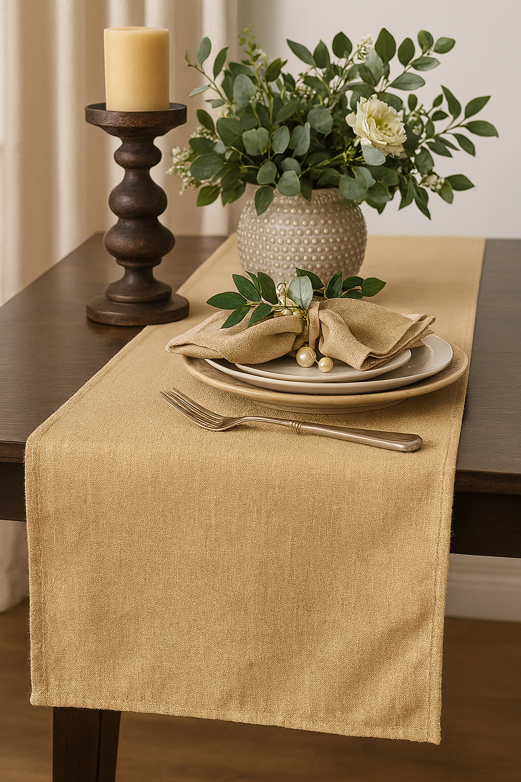 TBL0066 - Beige Everyday Design Table Runner