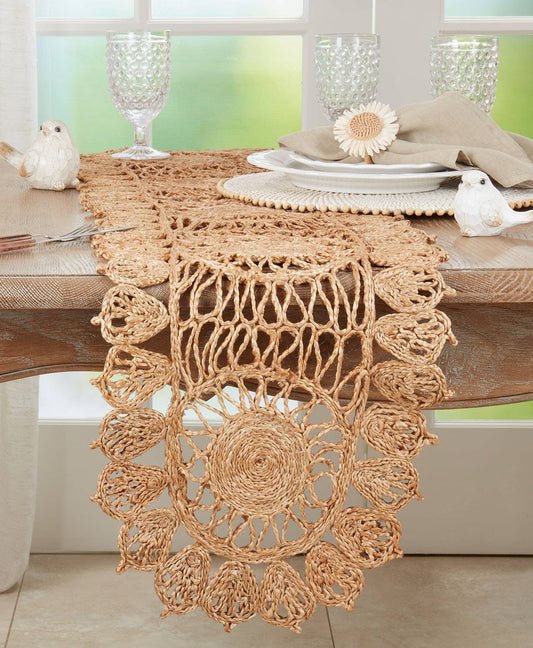 1105 - Natural Woven Jute 13"x54" Table Runner