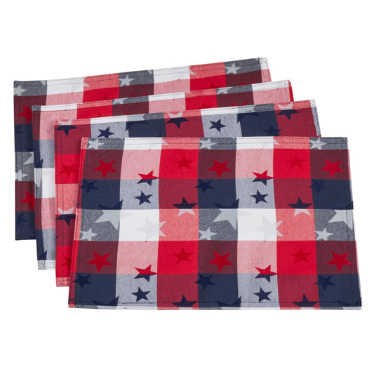 1776 - Stardom Plaid Americana Cotton Blend 13"x19" Placemat