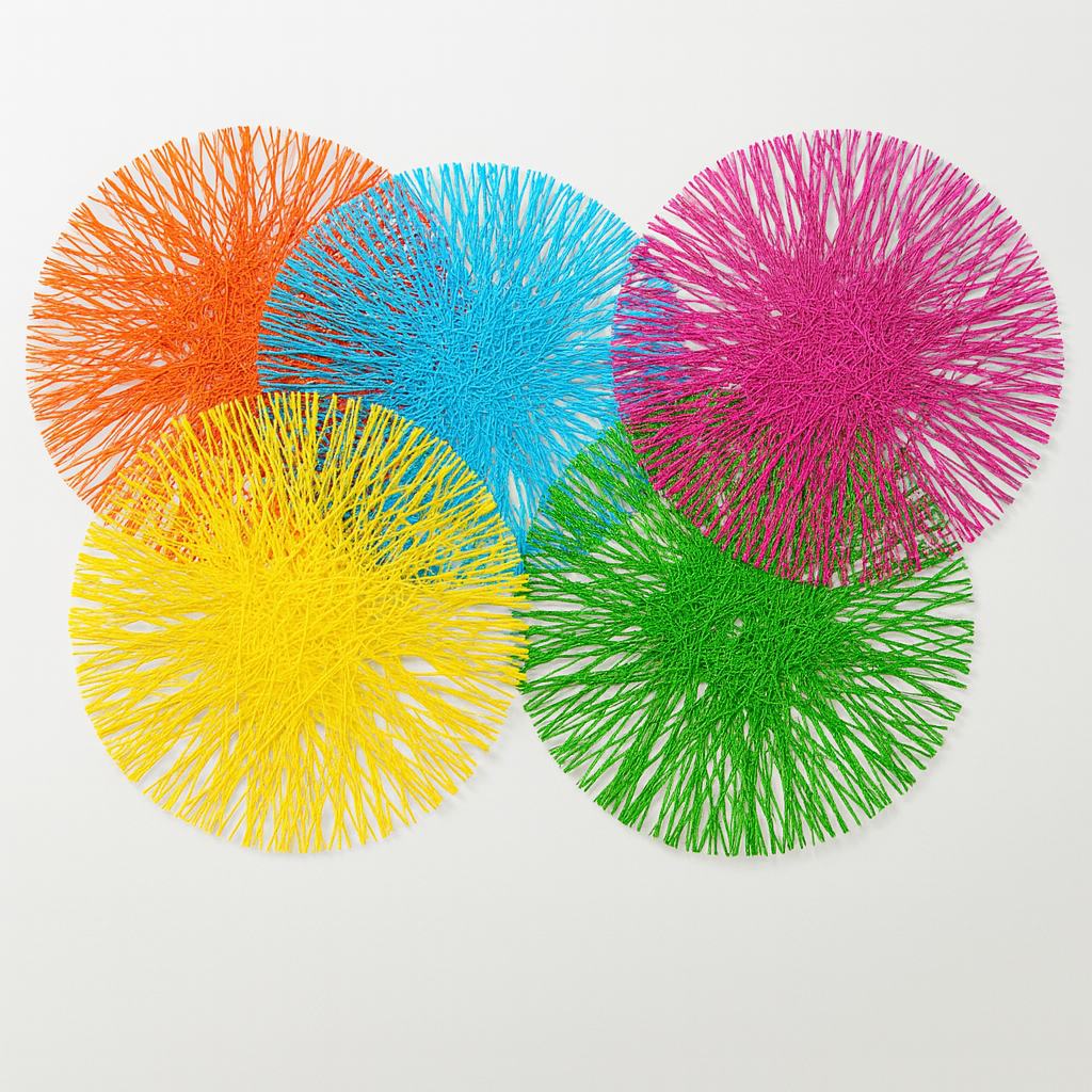1242 - Fun & Unique Paper Straw 15" Round Placemat
