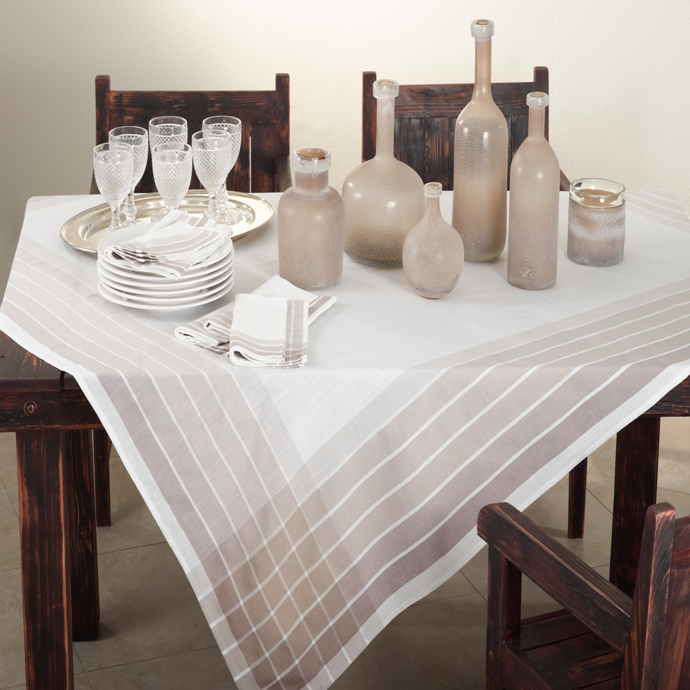 13002 - Striped Design Tablecloth