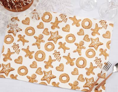 1201 - Gingerbread Cotton 14x20 Placemat