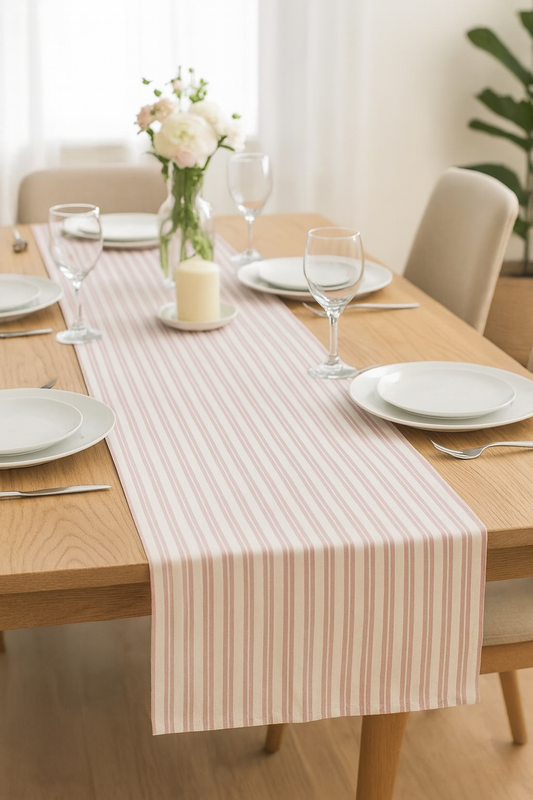 TBL0024 - Coral Classic Striped Table Runner